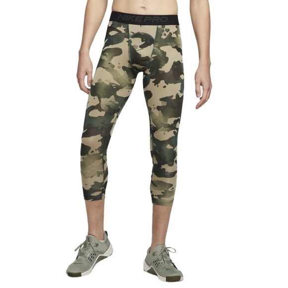 Nike PRO Dri-FIT 3/4 Tight Fit Leggings in Camouflage Men’s Size Large - EUC! - Picture 12 of 12